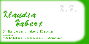 klaudia habert business card